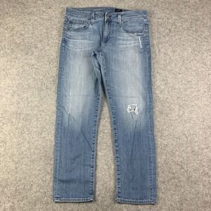 AG Adriano Goldschmied Jeans Womens 30R Blue‎ The Nolan Ankle Distressed 33x28